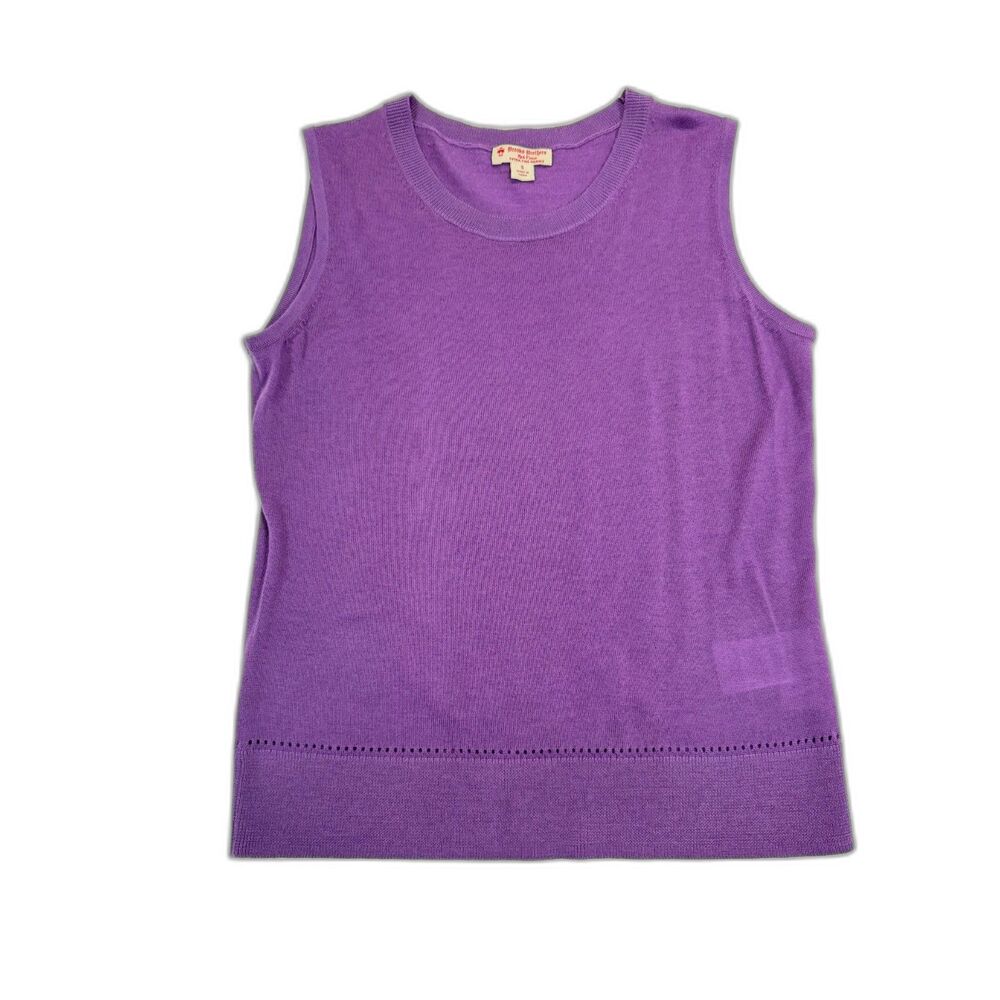 Brooks Brothers Red Fleece Merino Wool Sweater Vest Purple Women S
